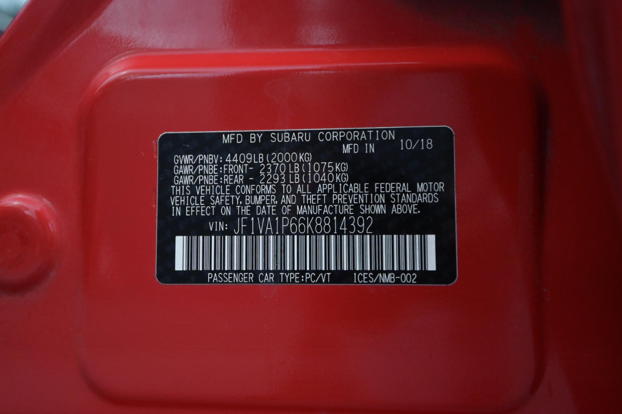 Subaru WRX Limited CVT 2019