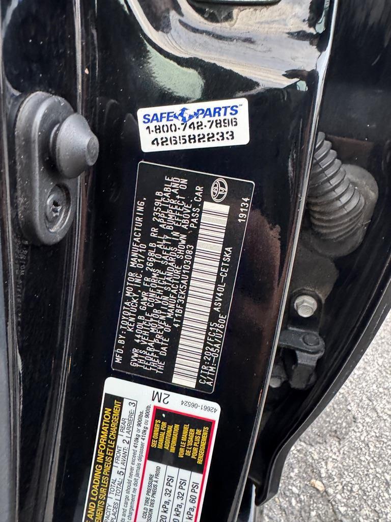 Toyota Camry SE 6-Spd MT 2010