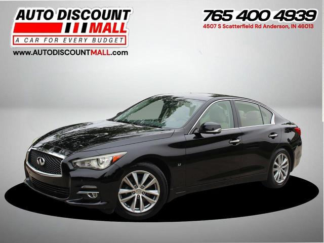 Black 2015 INFINITI Q50 3.7 AWD Sedan All-Wheel Drive Automatic