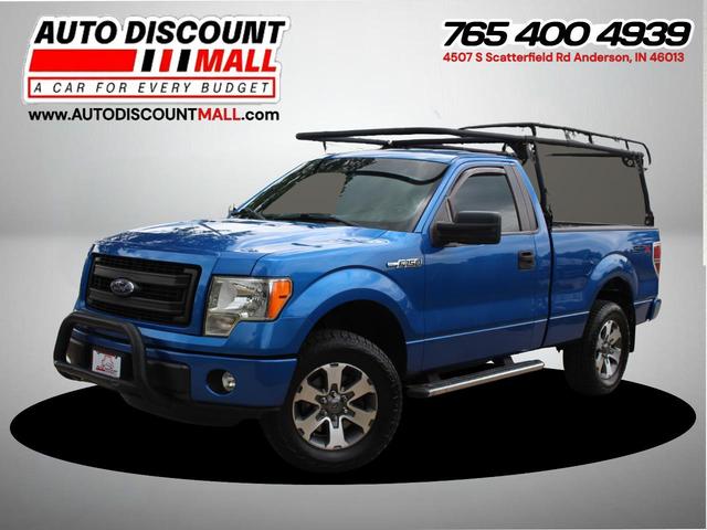 Blue 2013 Ford F-150 Pickup Truck Four-Wheel Drive Automatic