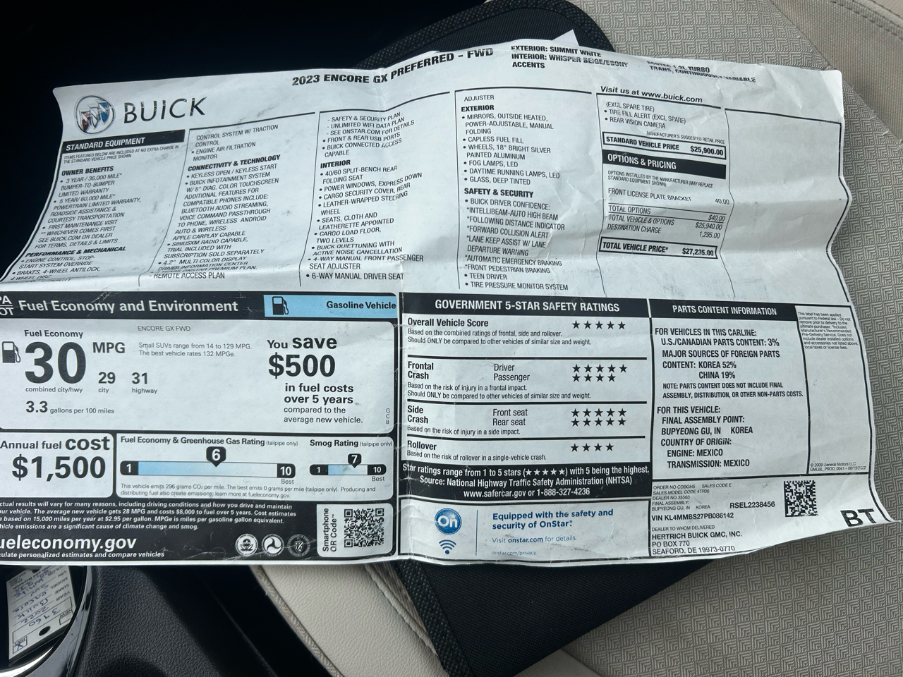 Buick Encore GX FWD 4dr Preferred 2023