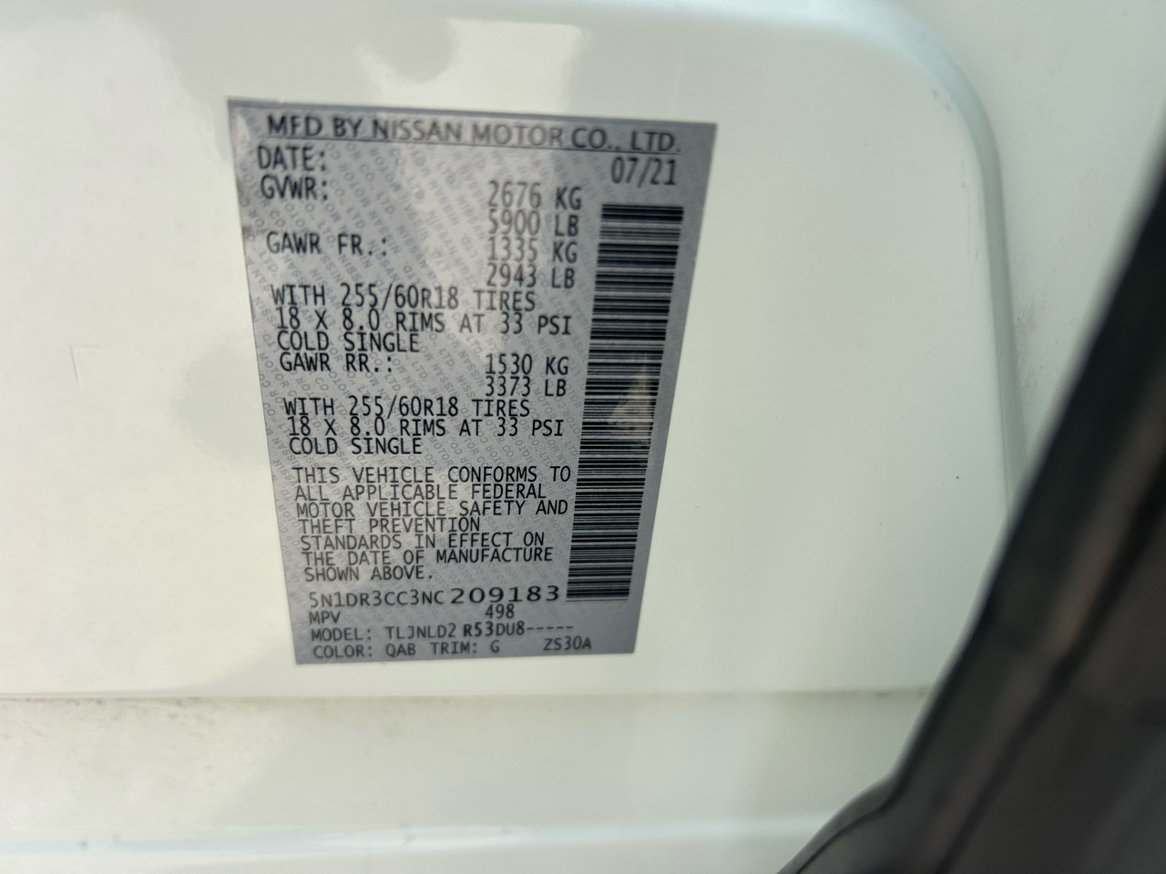 Nissan Pathfinder SL 4WD 2022