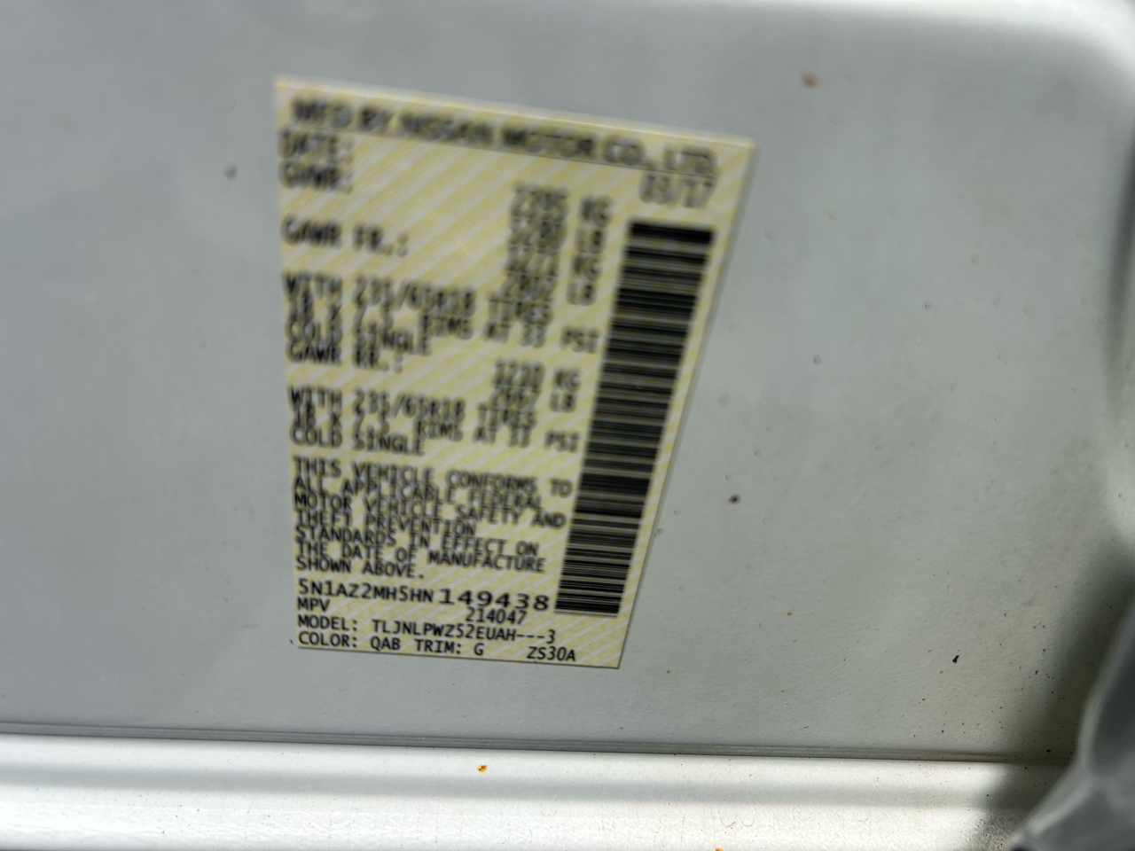 Nissan Murano 2017.5 AWD S 2017