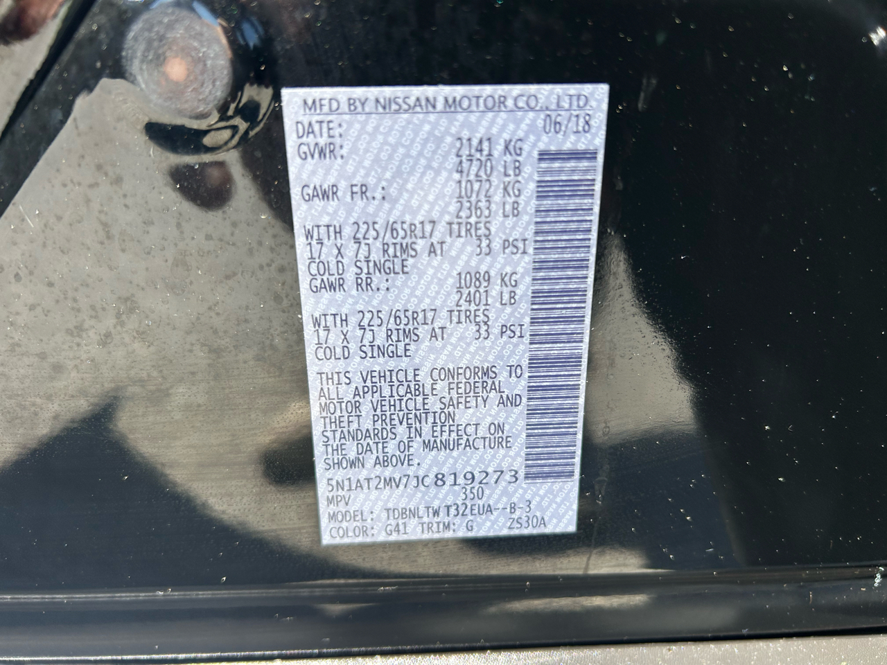 Nissan Rogue AWD SV 2018