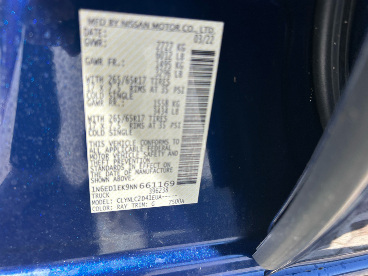 Nissan Frontier Crew Cab 4x4 SV Auto 2022