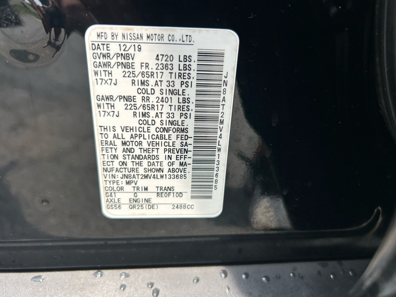 Nissan Rogue AWD SV 2020