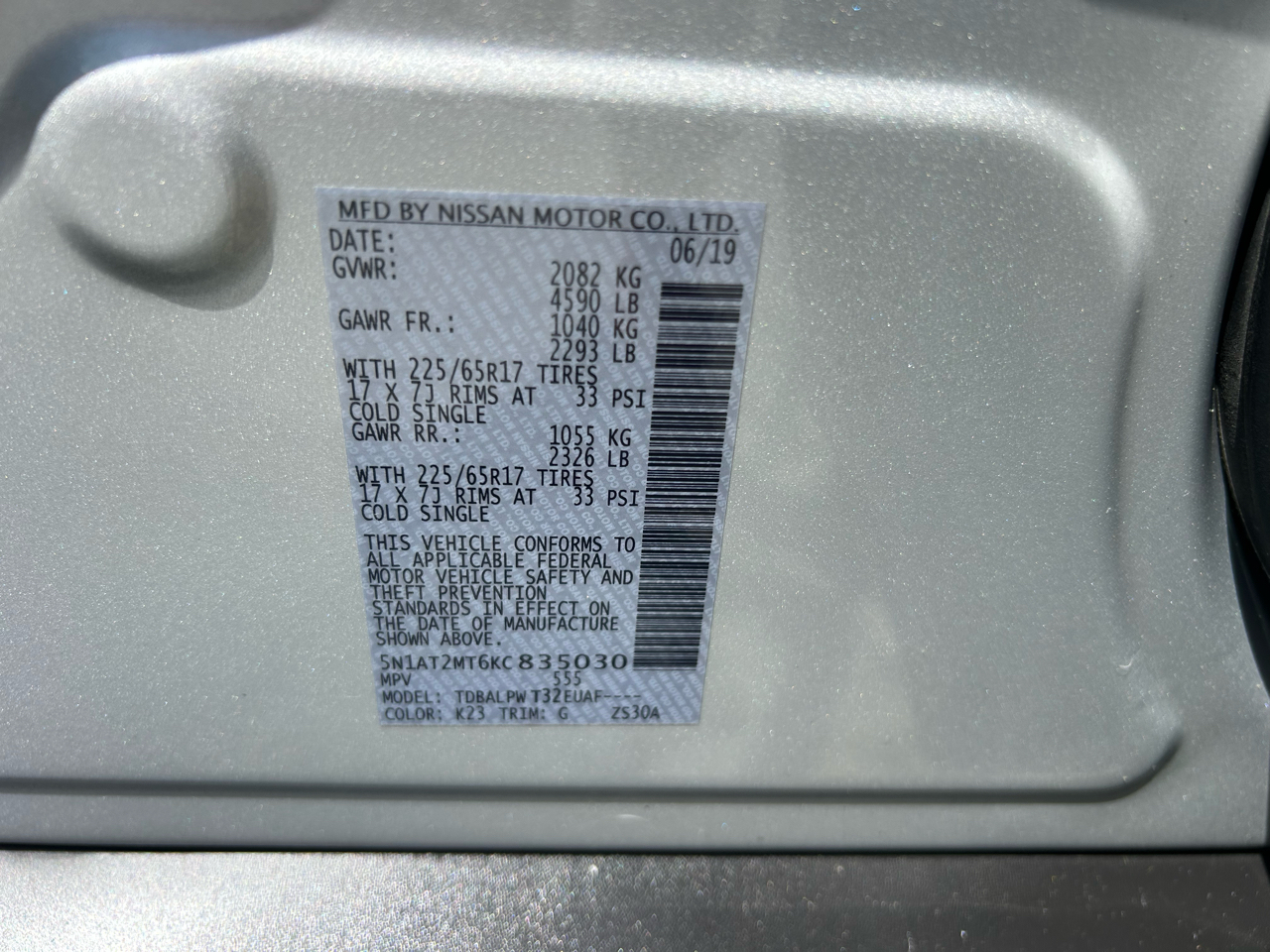 Nissan Rogue SV 2019