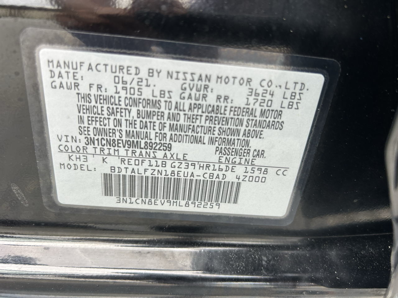 Nissan Versa SV CVT 2021