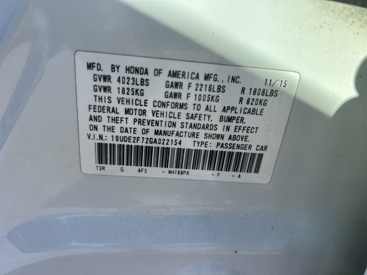 Acura ILX 4dr Sdn w/Premium Pkg 2016