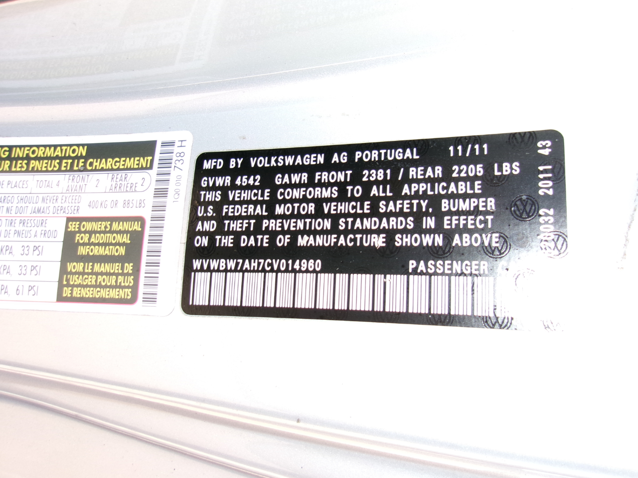 Volkswagen Eos Komfort 2012