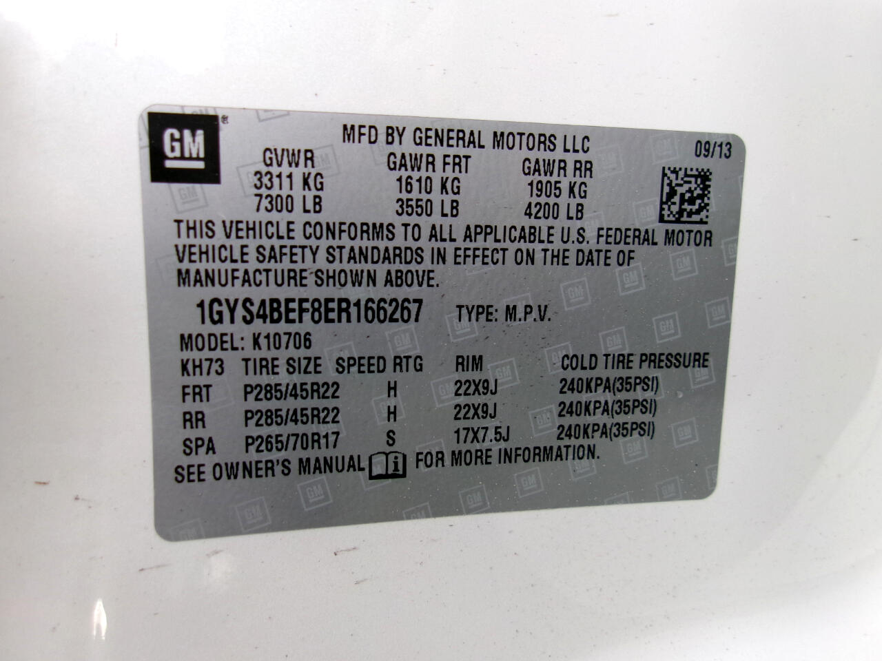 Cadillac Escalade Luxury AWD 2014