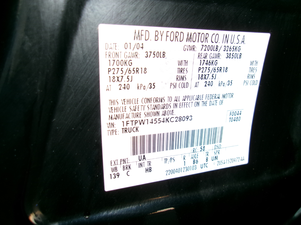 Ford F-150 Lariat SuperCrew 4WD 2004