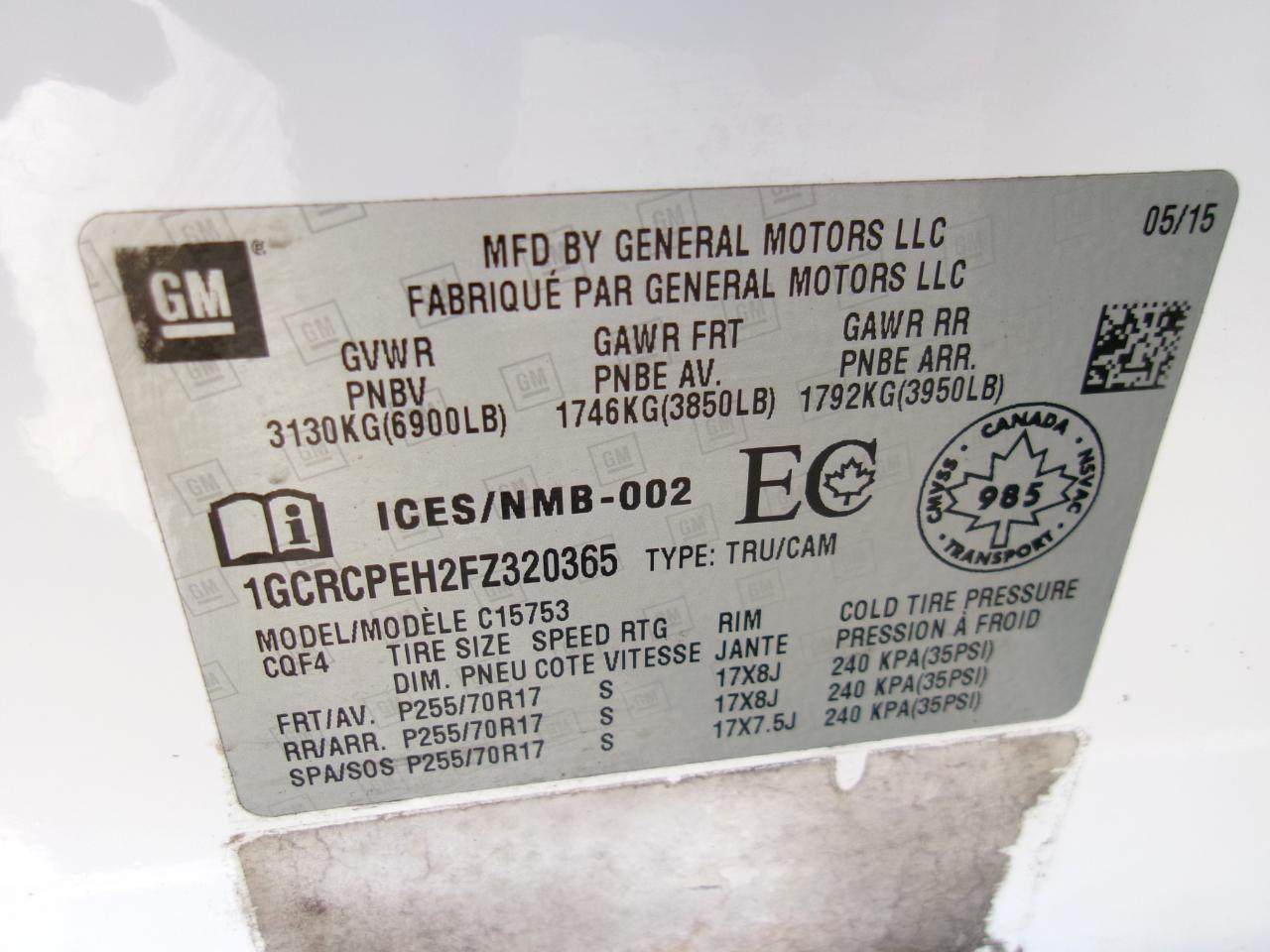 Chevrolet Silverado 1500 Work Truck Double Cab 2WD 2015