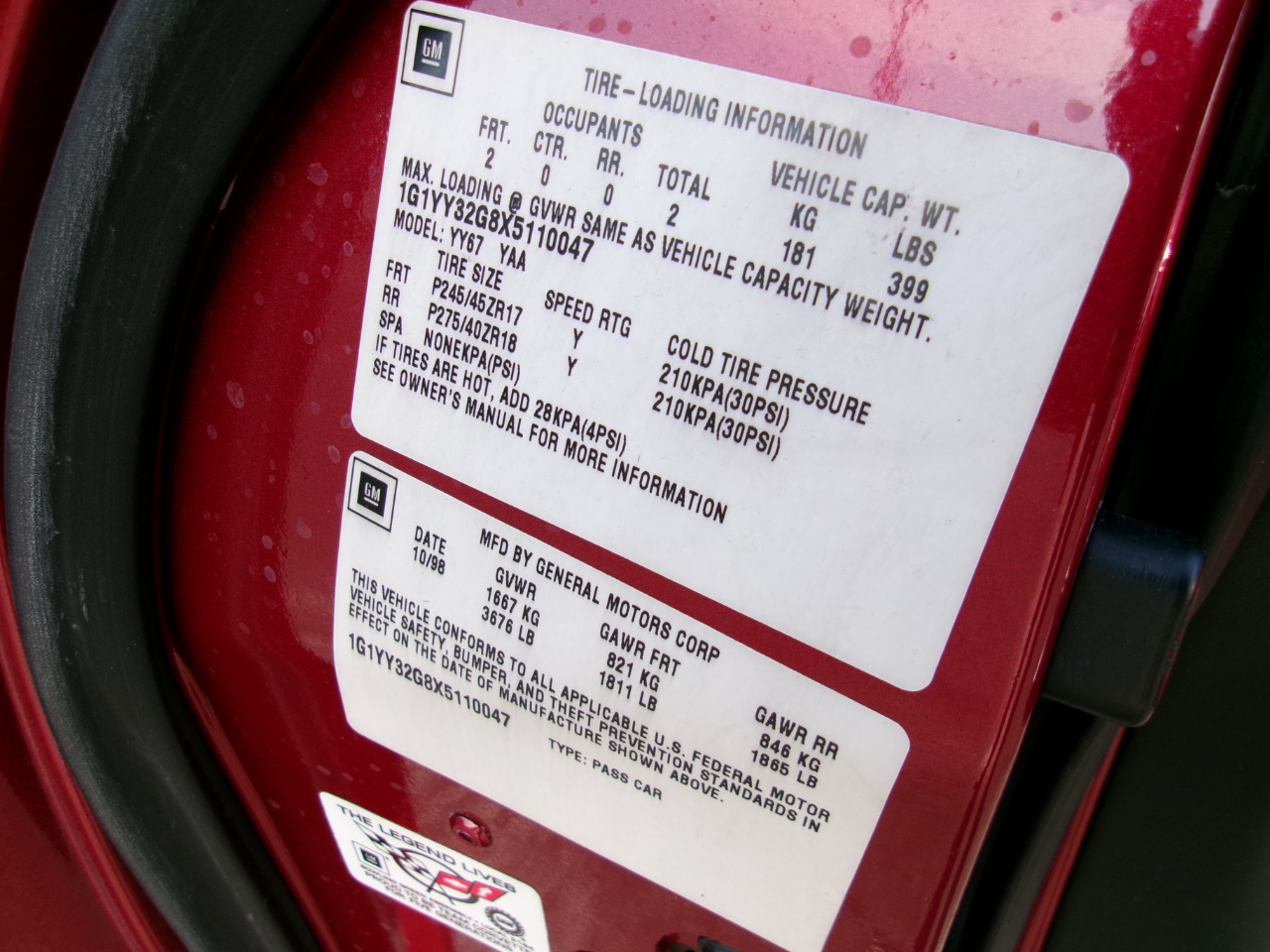 Chevrolet Corvette Convertible 1999