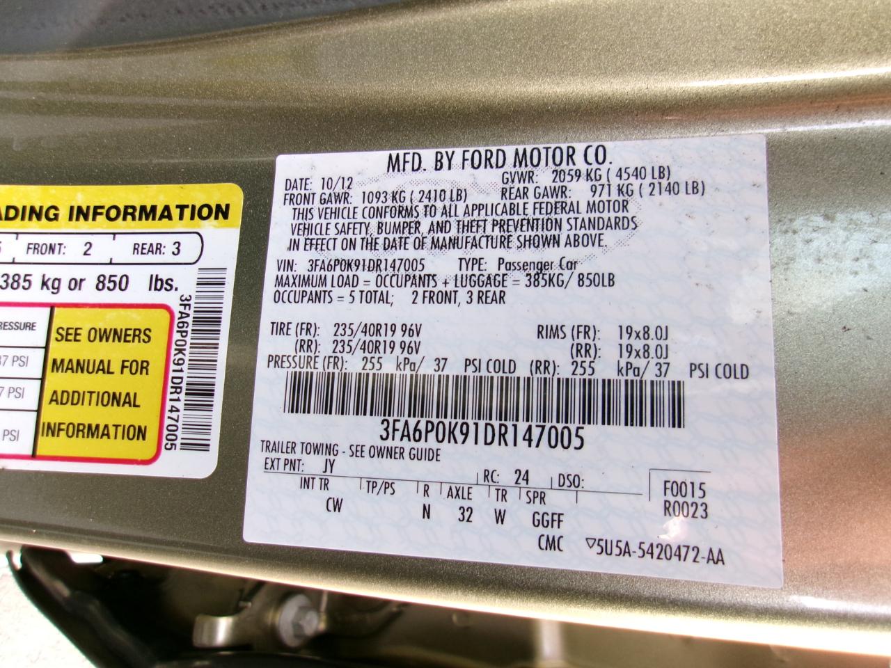 Ford Fusion Titanium 2013