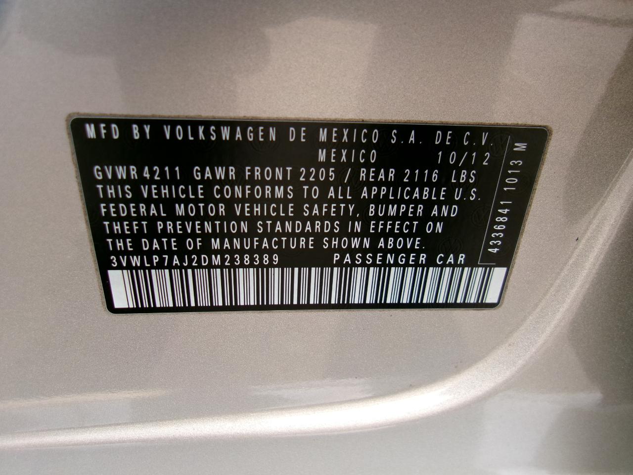 Volkswagen Jetta SEL PZEV 2013