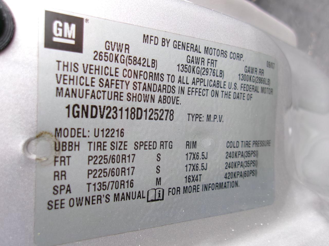 Chevrolet Uplander  2008
