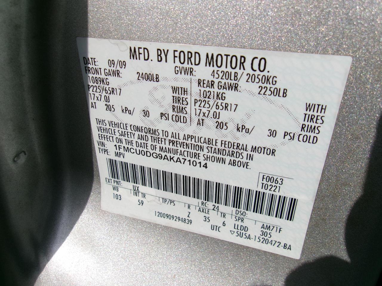 Ford Escape XLT FWD 2010