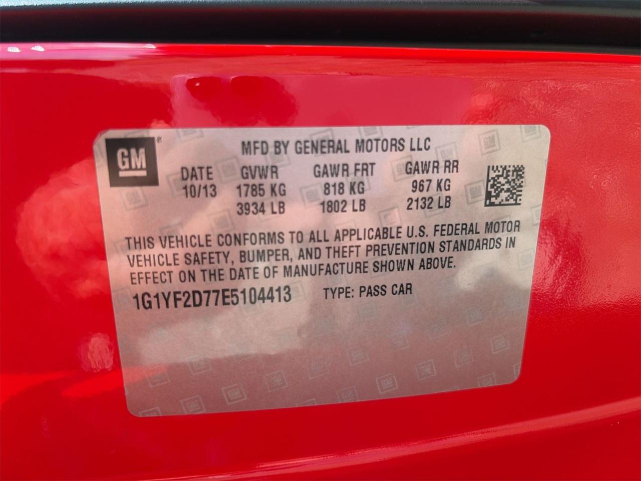 Chevrolet Corvette Stingray 3LT Coupe Automatic 2014