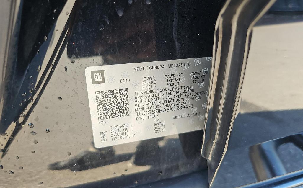 Chevrolet Colorado Work Truck Crew Cab 2WD Long Box 2019
