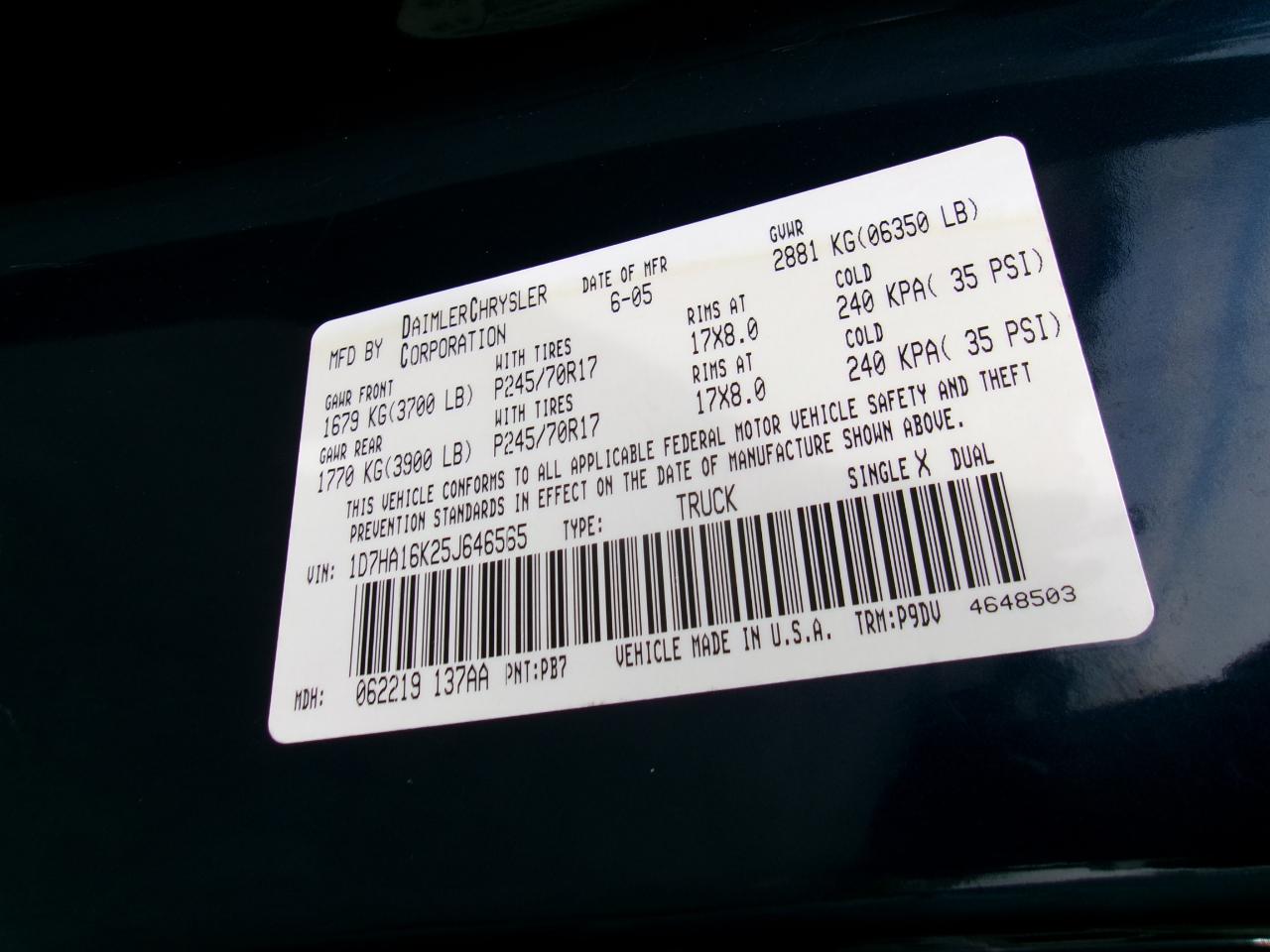 Dodge Ram 1500 ST Reg Cab 2005