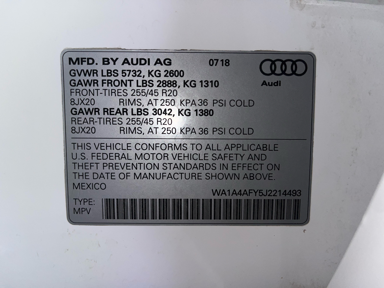 2018 AUDI SQ5 - Image 47