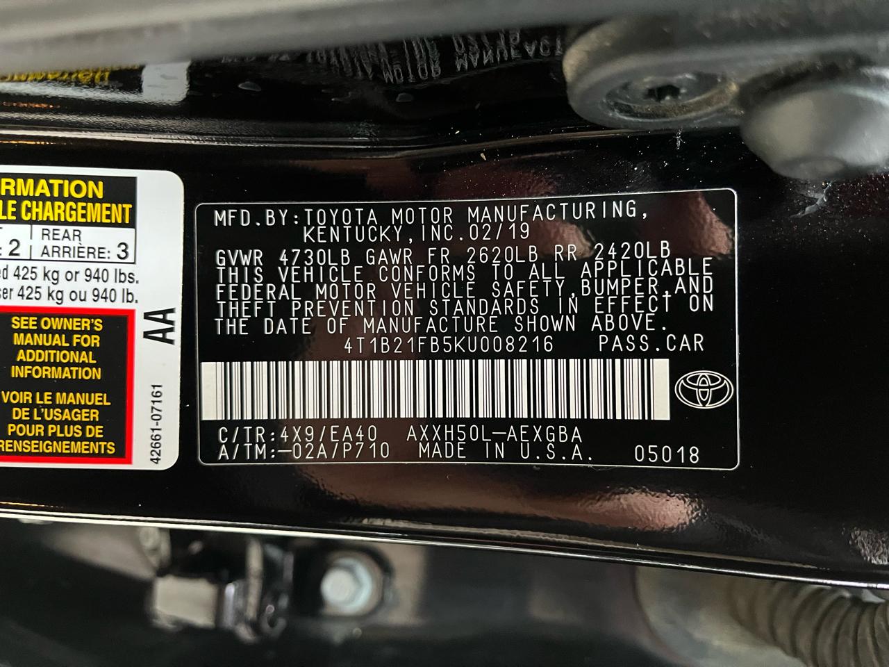 2019 TOYOTA AVALON - Image 43