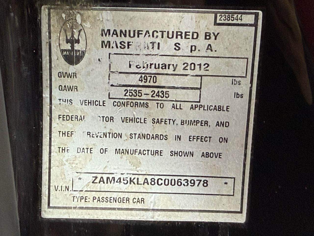 2012 MASERATI GRANTURISMO - Image 41