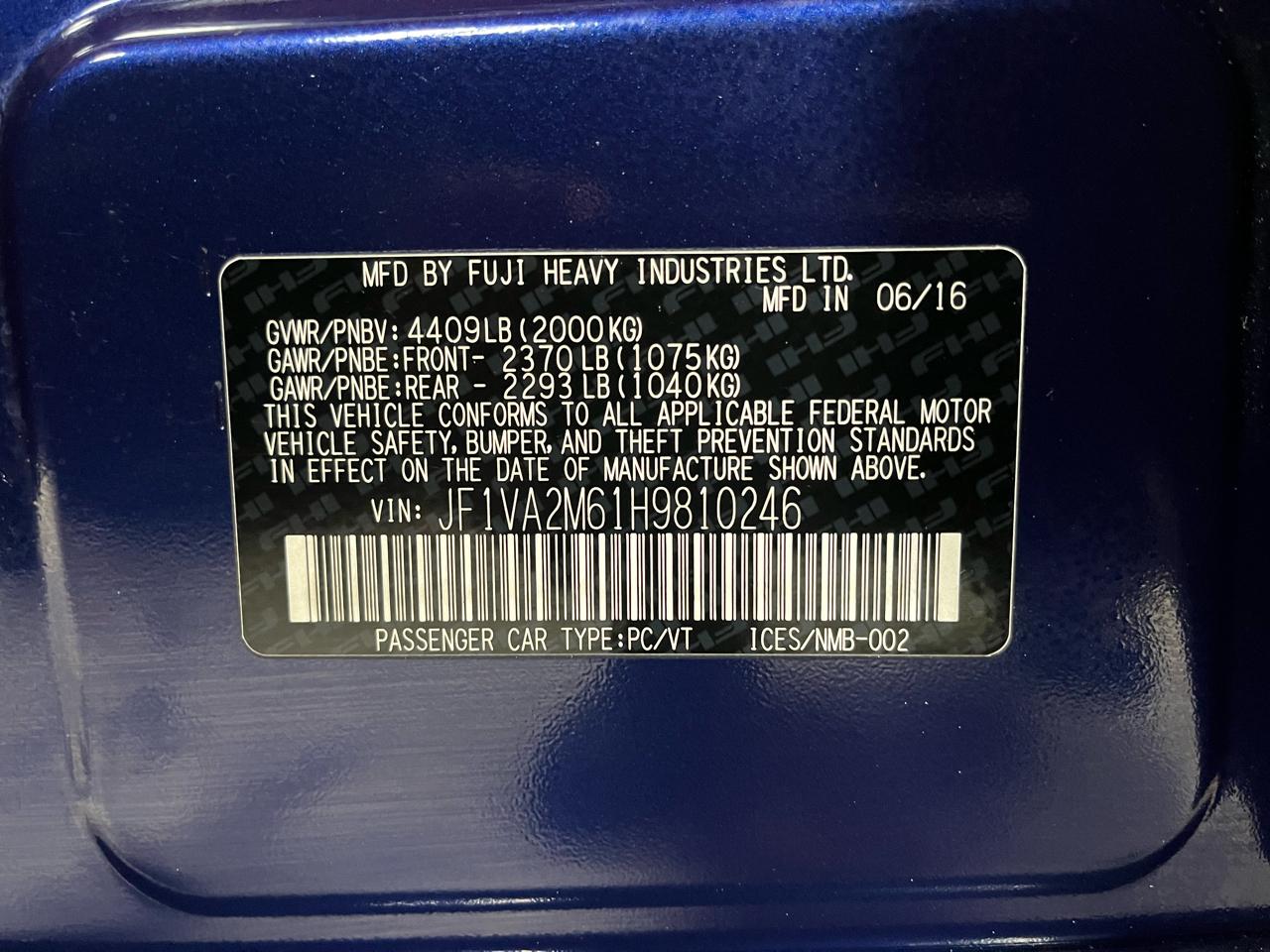 2017 SUBARU WRX - Image 44