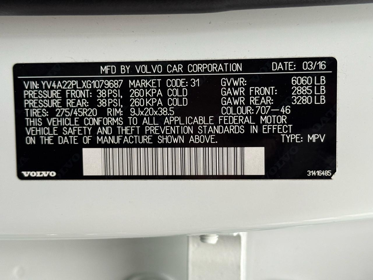 2016 VOLVO XC90 - Image 45