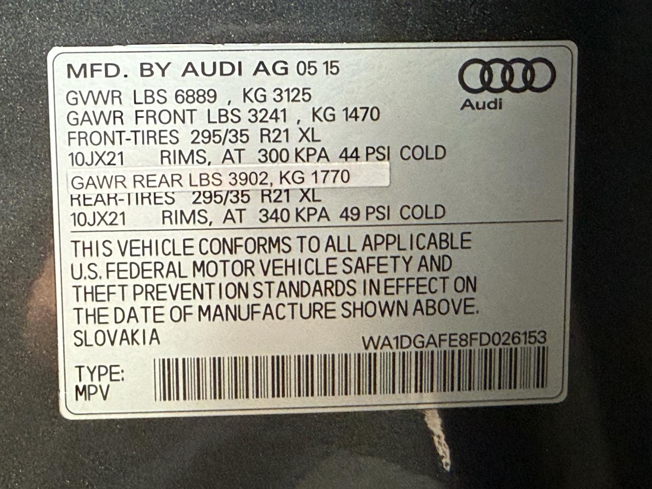 2015 AUDI Q7 - Image 48