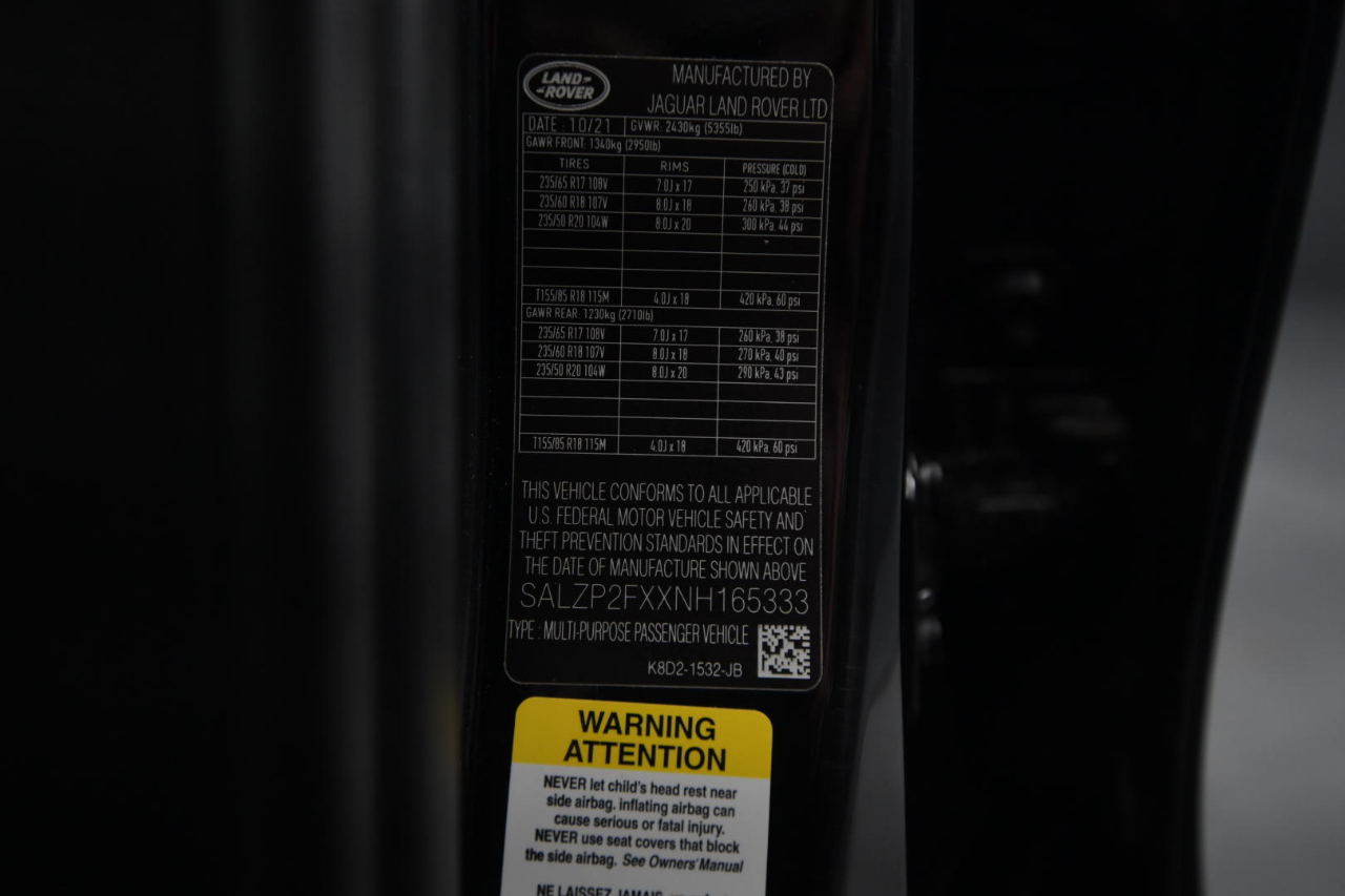 Land Rover Range Rover Evoque SE 2022 Land Rover Range Rover Evoque SE 2022