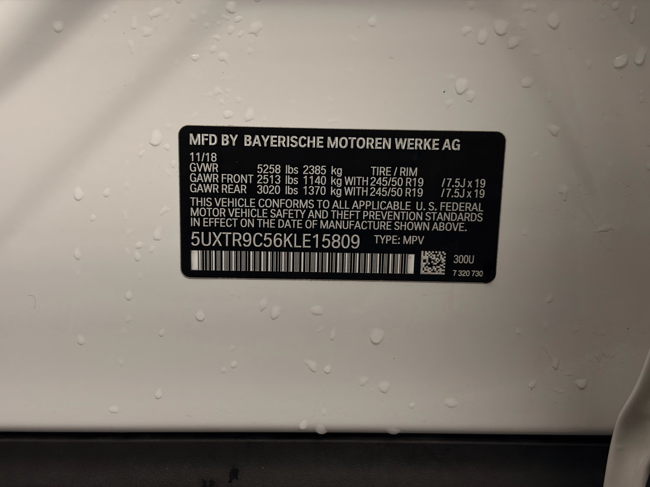 BMW X3 xDrive30i Sports Activity Vehicle 2019