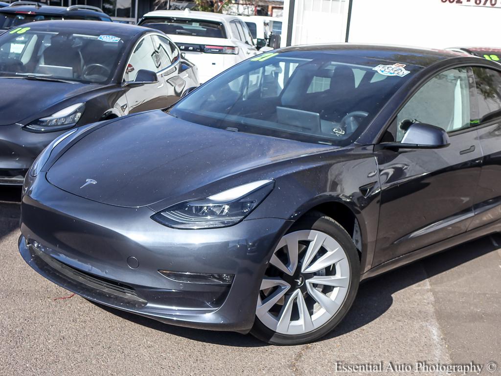2021 Tesla Model 3 Long Range 4D Sedan AWD - Gray exterior view 2