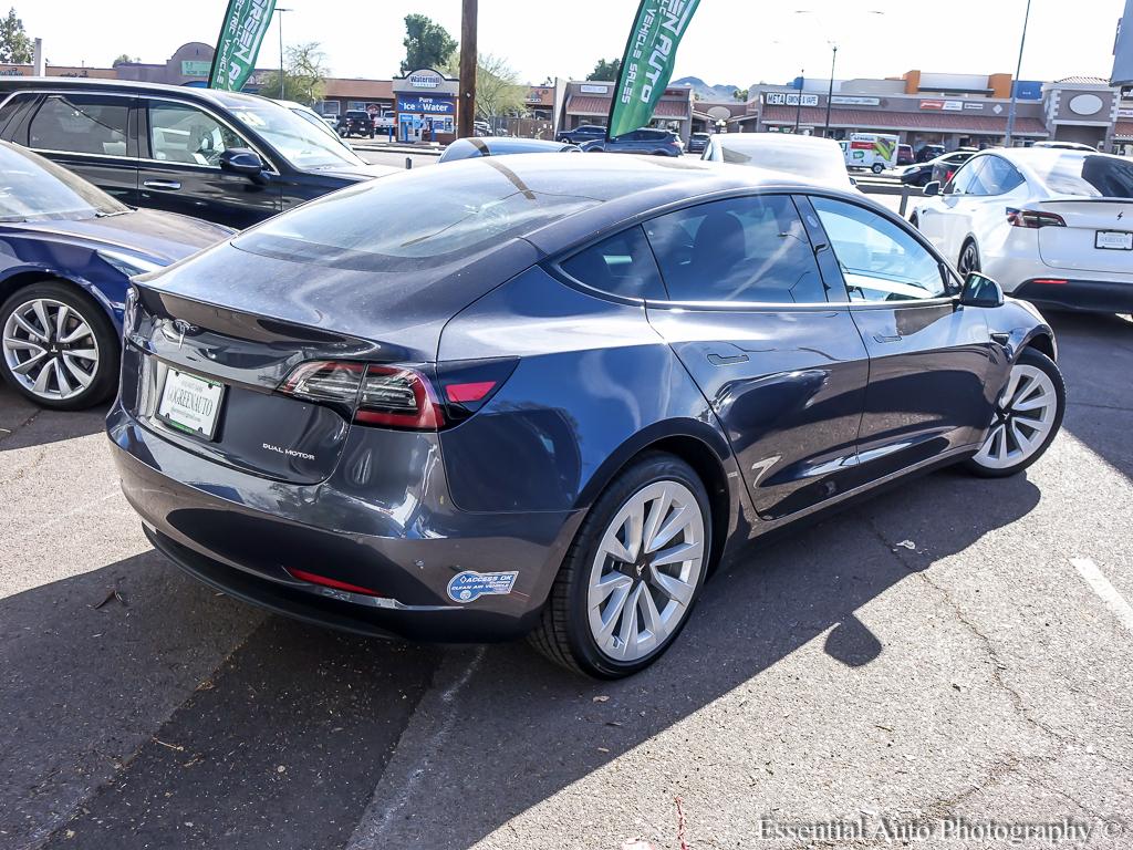 2021 Tesla Model 3 Long Range 4D Sedan AWD - Gray exterior view 5