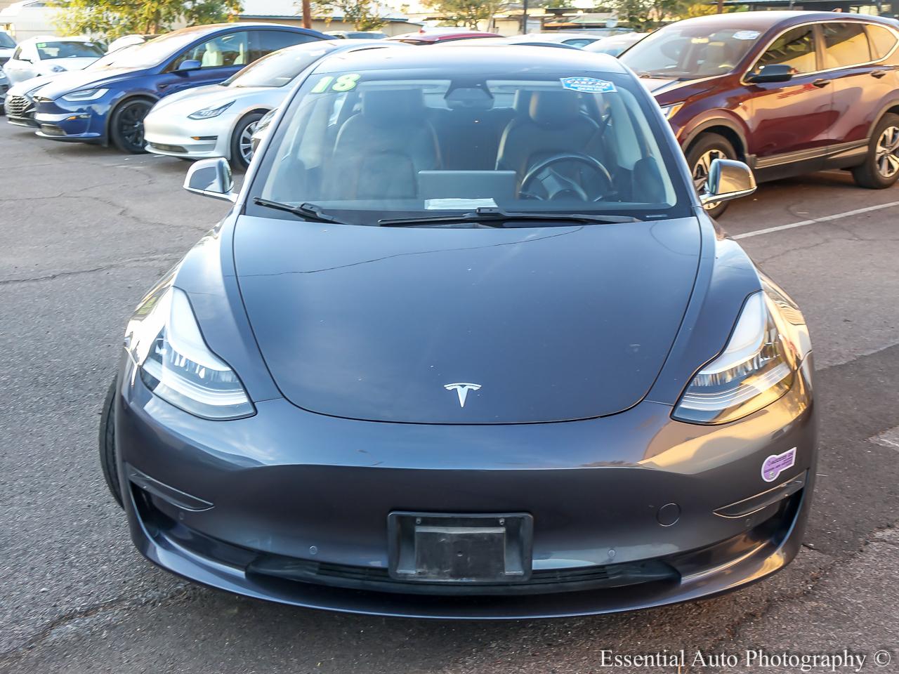 2018 Tesla Model 3 Long Range 4D Sedan AWD - Gray exterior view 4