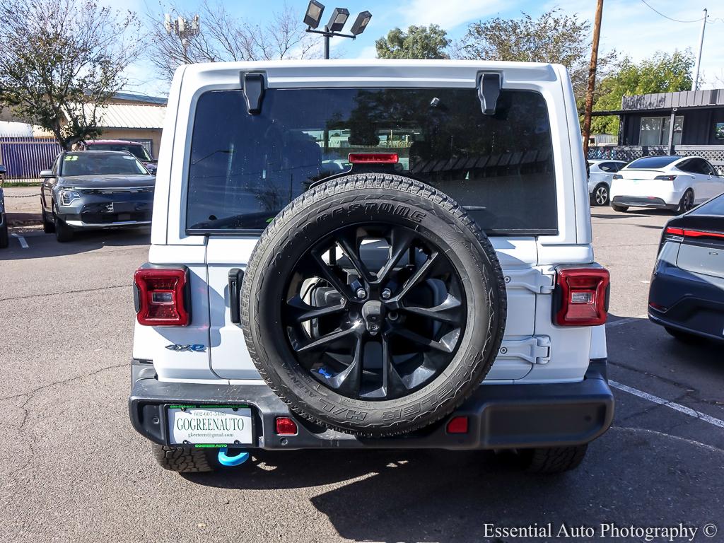 2022 Jeep Wrangler 4xe Unlimited Sahara 4XE 4D SUV 4WD - White exterior view 5