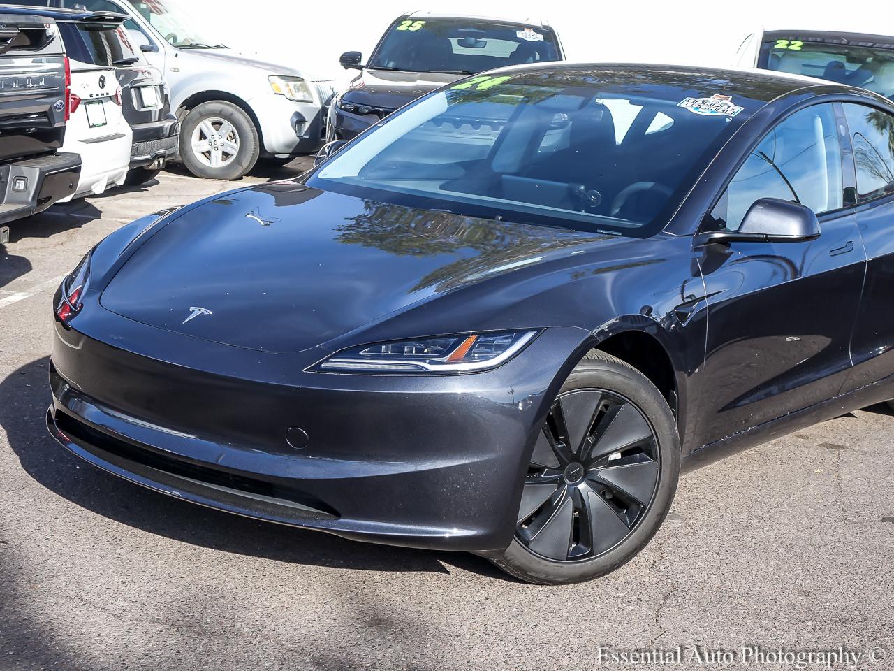 2024 Tesla Model 3 Long Range 4D Sedan RWD - Charcoal exterior view 2