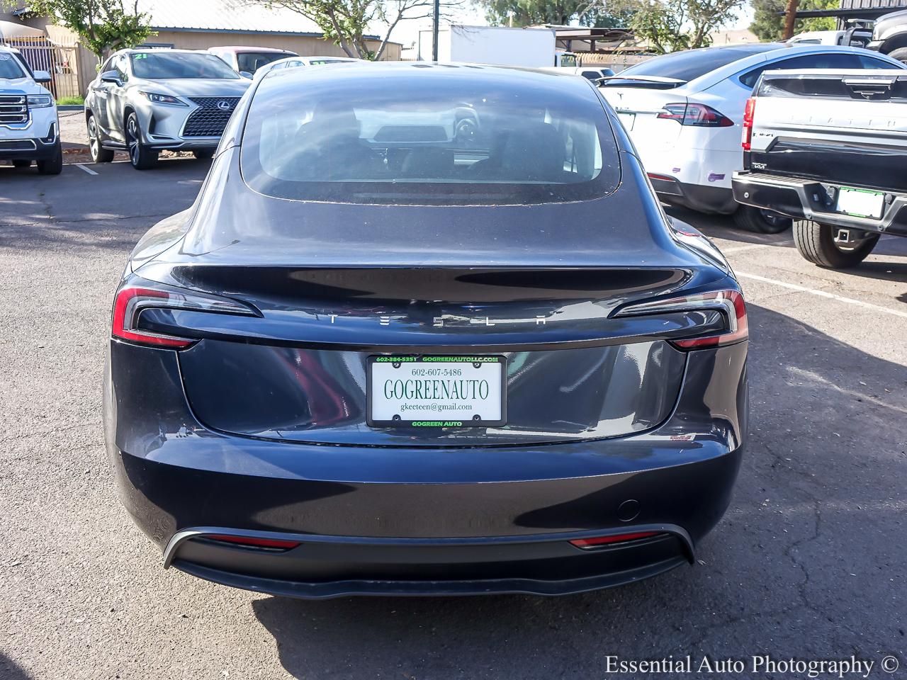 2024 Tesla Model 3 Long Range 4D Sedan RWD - Charcoal exterior view 5
