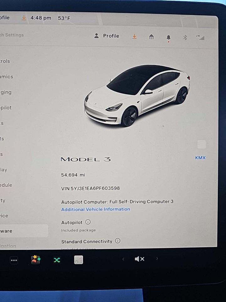 2023 Tesla Model 3 Standard Range Plus 4D Sedan RWD - White exterior view 2