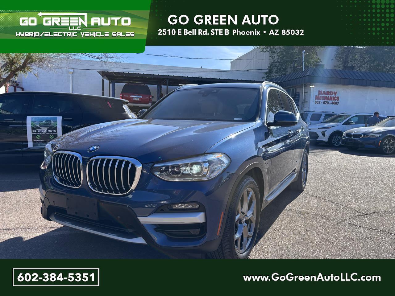 2020 BMW X3 XDrive30e 4D SAV - Blue exterior view 1