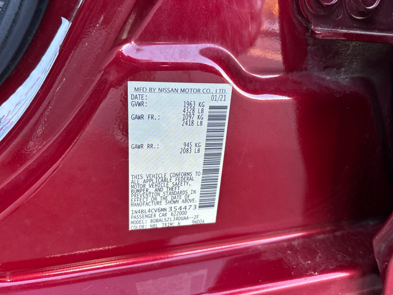 Nissan Altima 2.5 SR 2021