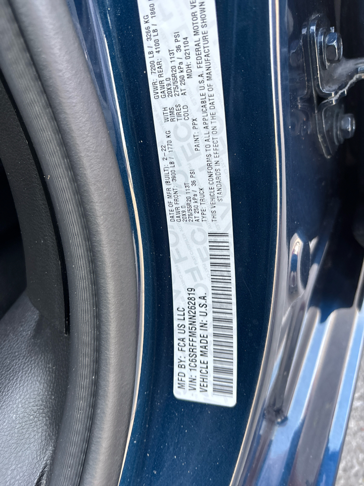 RAM 1500 Big Horn Crew Cab SWB 4WD 2022