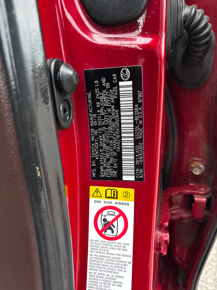 Lexus ES 350 Luxury 2019