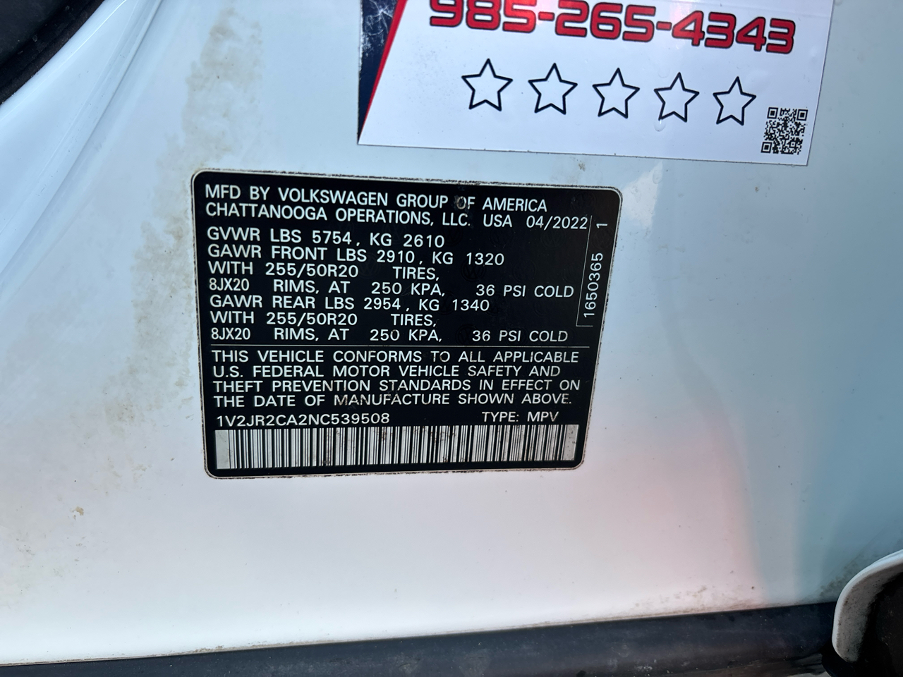 Volkswagen Atlas V6 SE w/Technology 2022