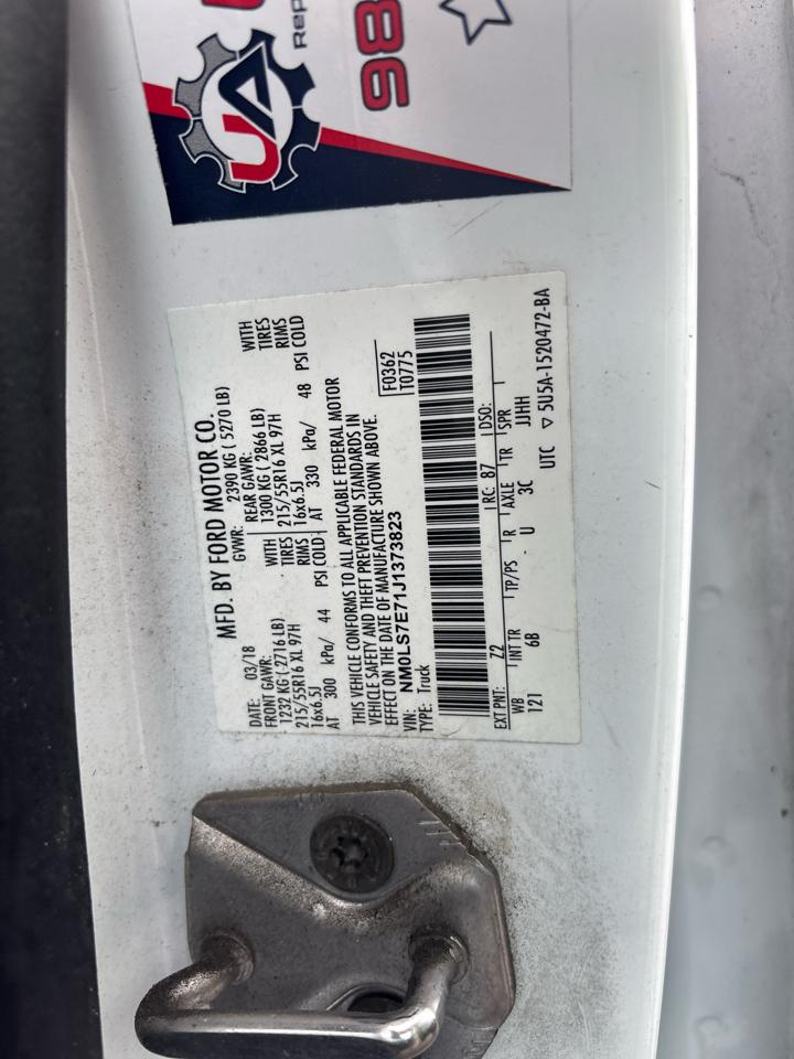 Ford Transit Connect Cargo Van XLT LWB w/Rear 180 Degree Door 2018