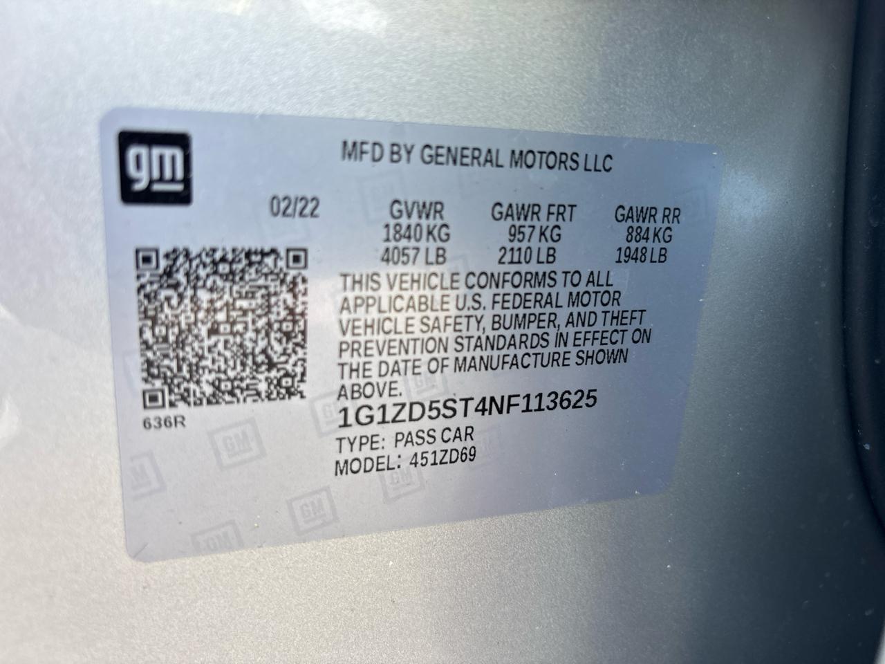 Chevrolet Malibu LT 2022