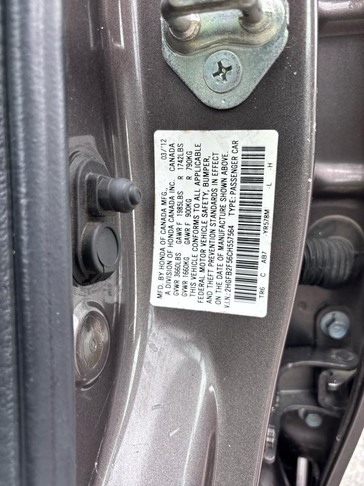 Honda Civic LX Sedan 5-Speed AT 2012