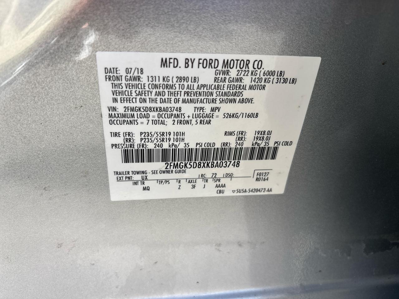 Ford Flex Limited FWD 2019