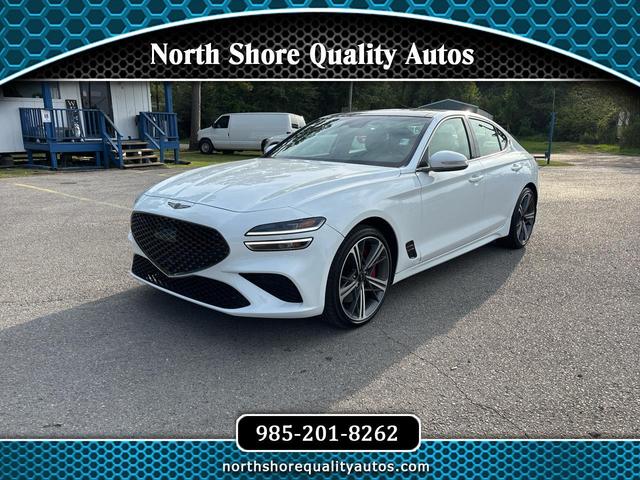 White 2025 Genesis G70 Sedan Rear-Wheel Drive Automatic